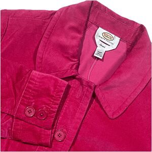 Talbots Woman Petites Pink Velvet Jacket NWT Size 14W Stretch *Flaw* Vintage